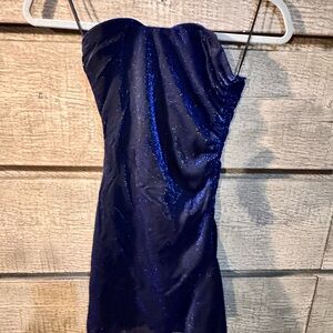 Princess Polly Sparkling Navy Strapless Dress